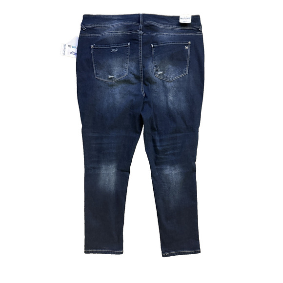 WallFlower Jeans Plus Size 20 Luscious Curvy Skinny Dark Wash Distressed NWT - Picture 2 of 11